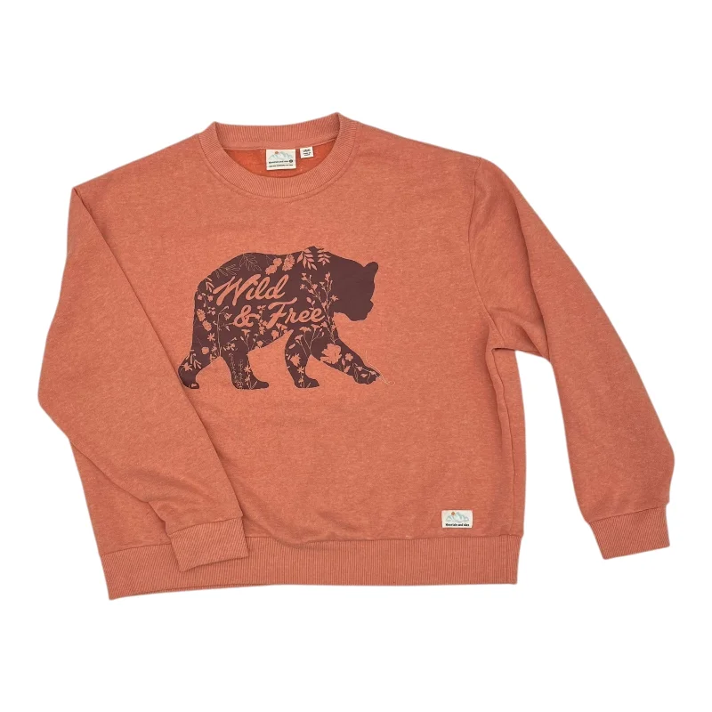 Indie Sweatshirt -Sweatshirt Crewneck By Clothes Mentor In Orange, Size:L