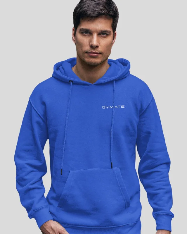 Mountain Hoodie -Royal Blue Hoodie Mens – Gymate Original Small Logo [chest]