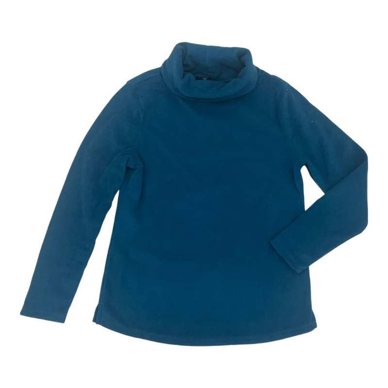 Wanderer Sweatshirt -Sweatshirt Collar By Talbots In Teal, Size:S