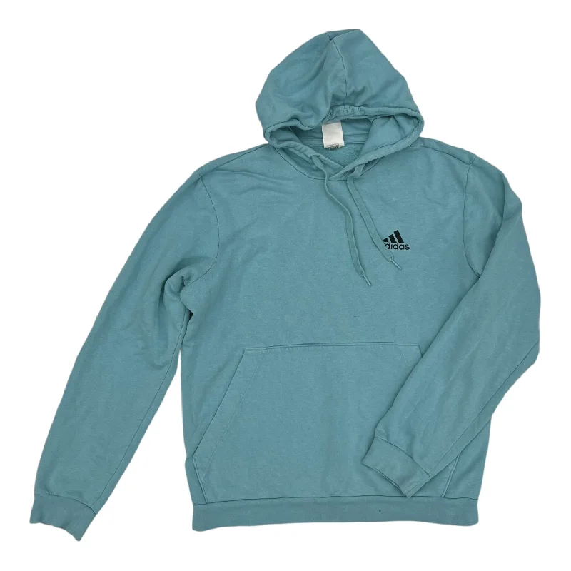 Adventure Sweatshirt -Athletic Sweatshirt Hoodie By Adidas In Blue, Size:L