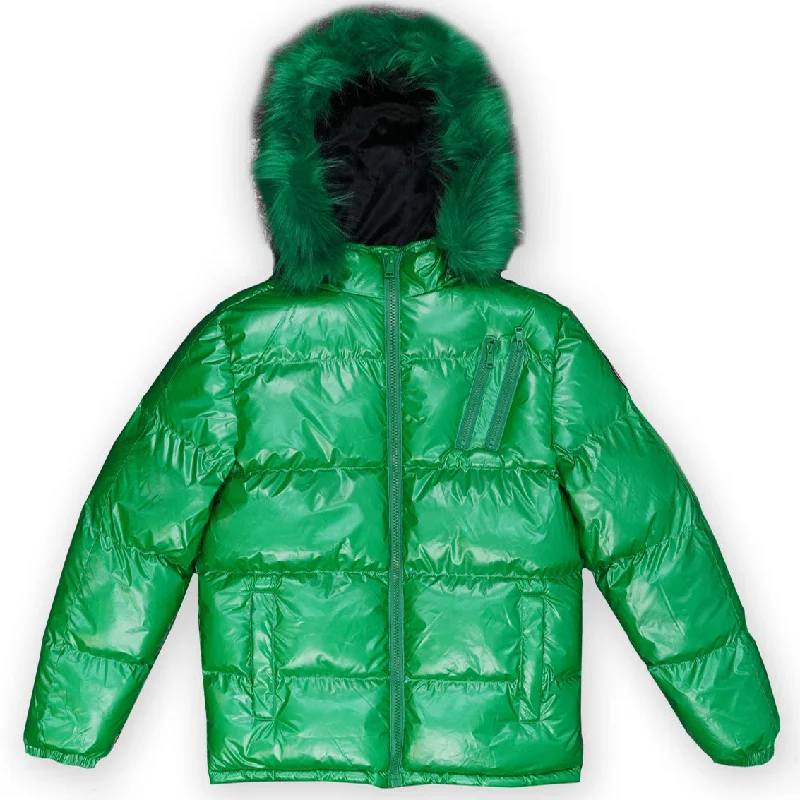 Corduroy Jacket -M7700  Skittles Puffer Jacket - Green