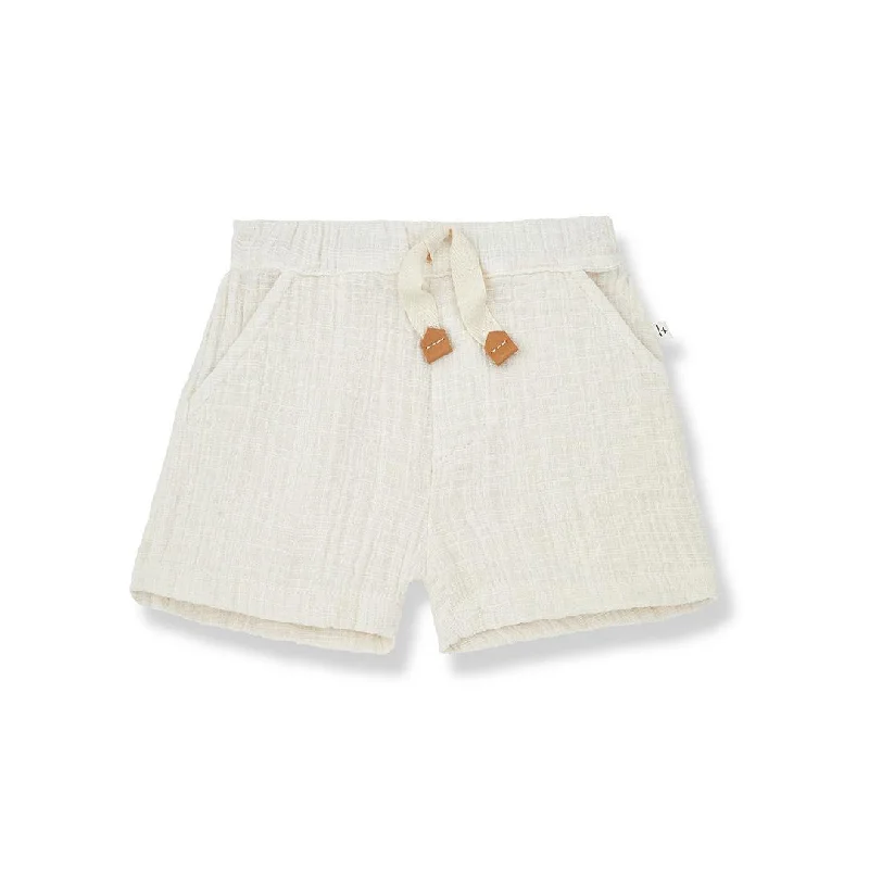 cozy fleece-lined shorts -1+ in the family Gianni Bermuda Shorts - Ivory