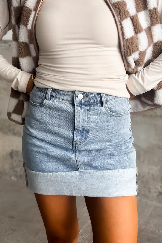 vintage corduroy mini skirts -Hallie Denim Skirt