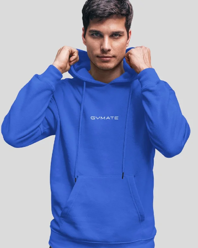 Polar Hoodie -Blue Hoodies Mens Designer Gymate Original small logo [ctr]