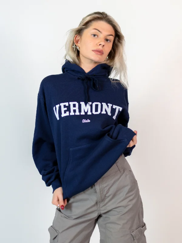 School Hoodie -VERMONT STATE HOODIE - NAVY