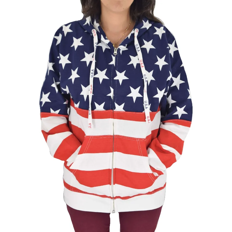 Loud Hoodie -UnisexPatriotic Stars Full Zip Hoodie