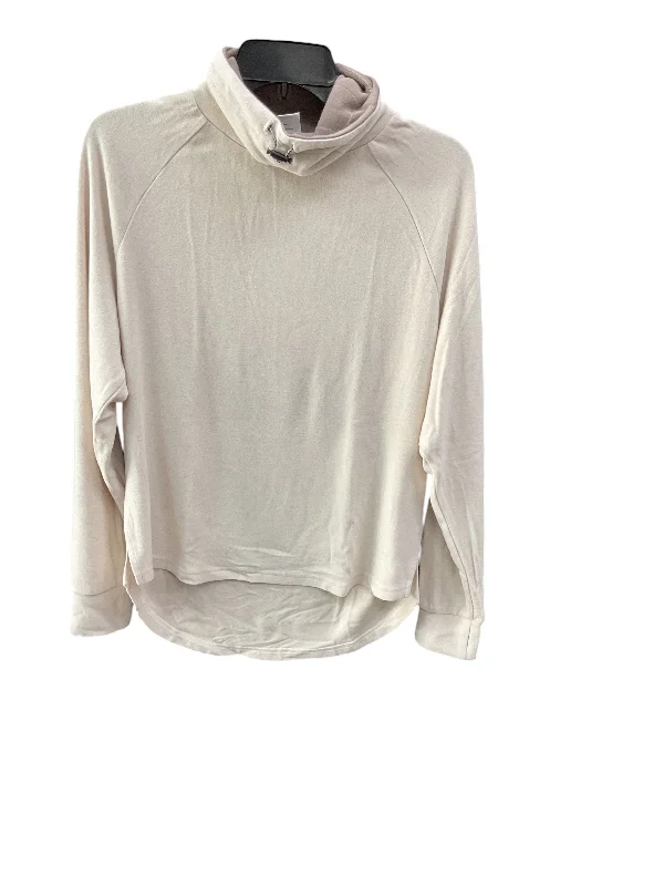 Snuggly Sweatshirt -Athletic Sweatshirt Collar By Varley In Cream, Size: Xs