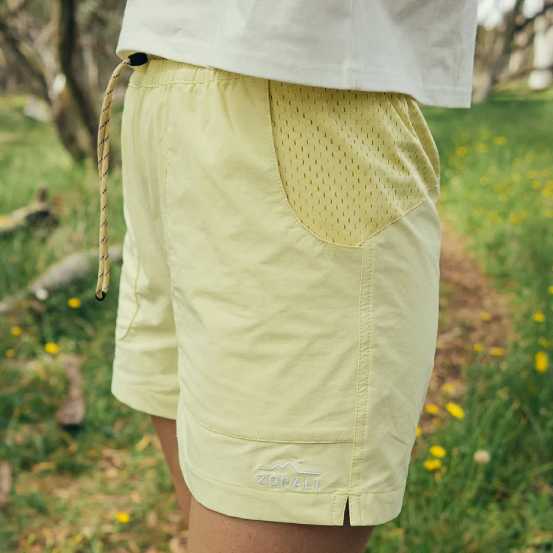 high rise yoga shorts -Womens Trail Shorts Lemon