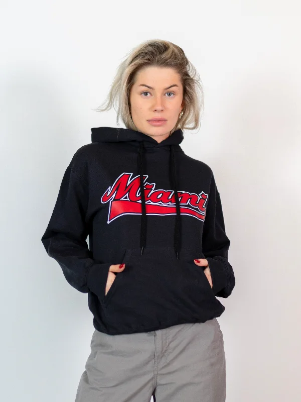 Cruelty-Free Hoodie -MIAMI SPORT HOODIE - SORT