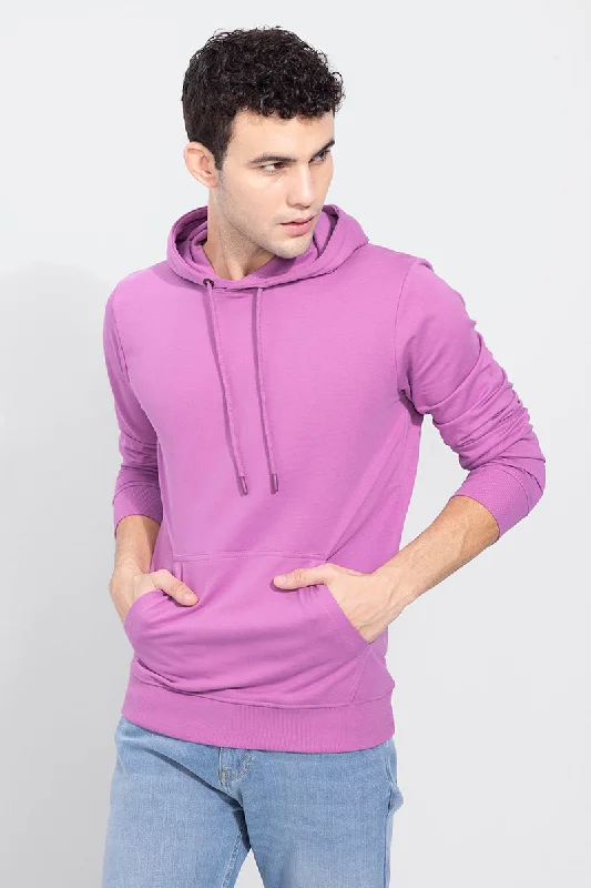 Ventilated Hoodie -Solid Purple Hoodie