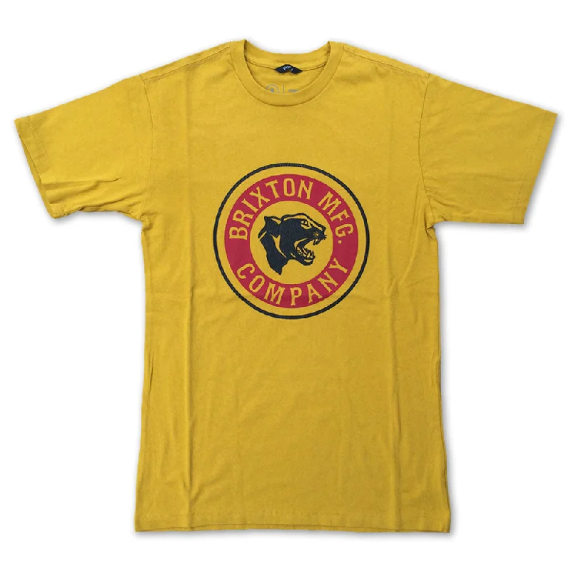 sports fan t-shirts -Brixton Forte T-Shirt Nugget Gold