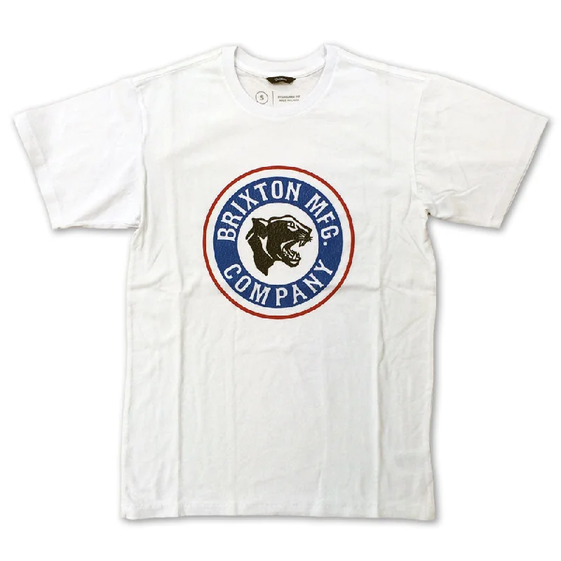 animal rescue t-shirts -Brixton Forte T-Shirt White Blue