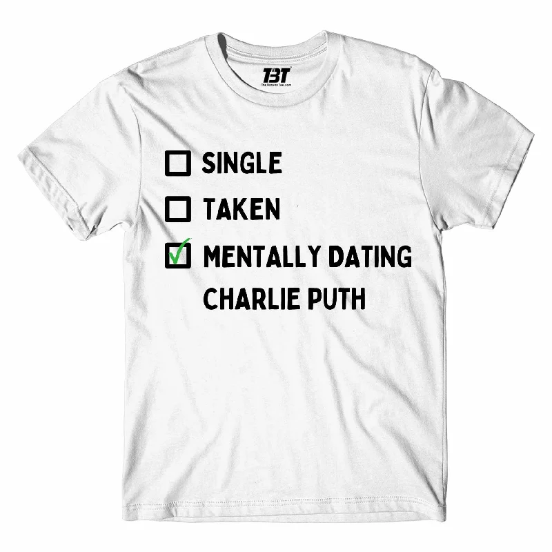 pastel art t-shirts -Charlie Puth T shirt - Mentally Dating Puth