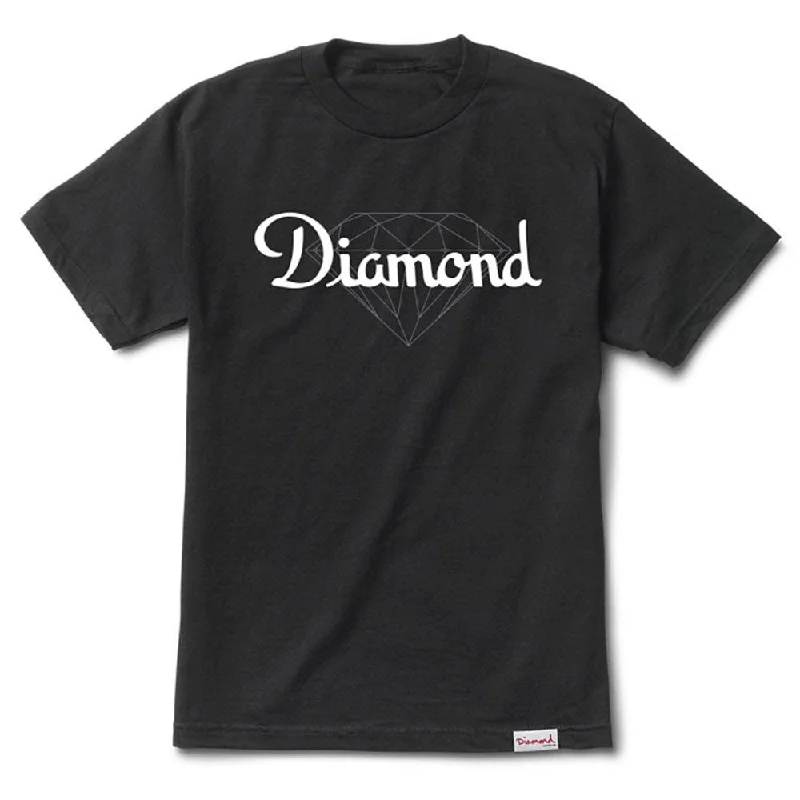 streetwear t-shirts urban -Diamond Supply Co Champagne Cut T-shirt Black