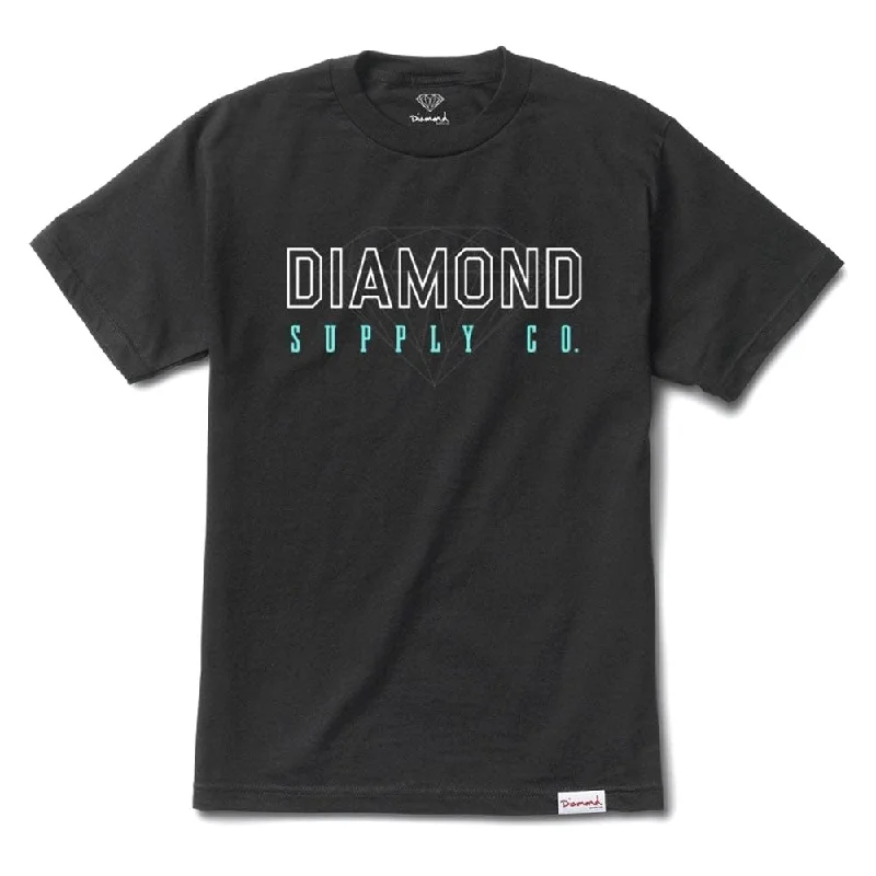 funny quote t-shirts -Diamond Supply Co College T-shirt Black