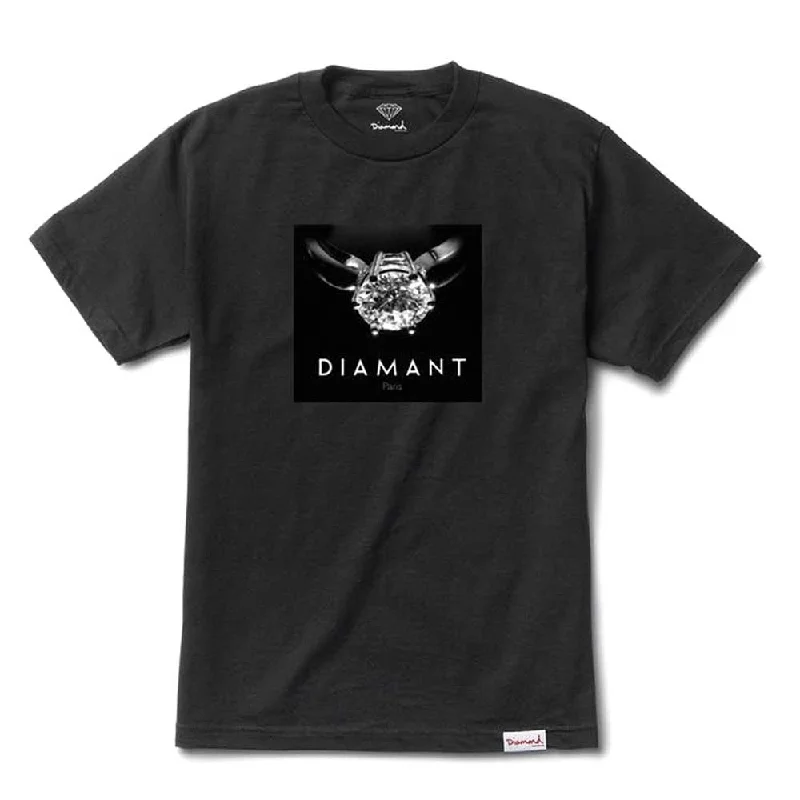 geek culture t-shirts -Diamond Supply Co Diamant Paris T-shirt Black