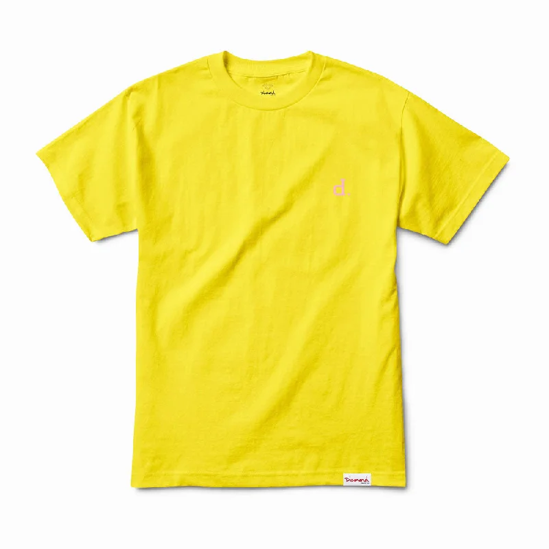 minimalist art t-shirts -Diamond Supply Co Mini Un Polo T-shirt Yellow