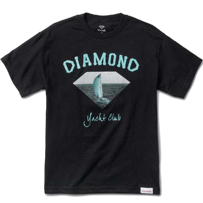 surf pattern t-shirts -Diamond Supply Co OG Yacht Club T-shirt Black