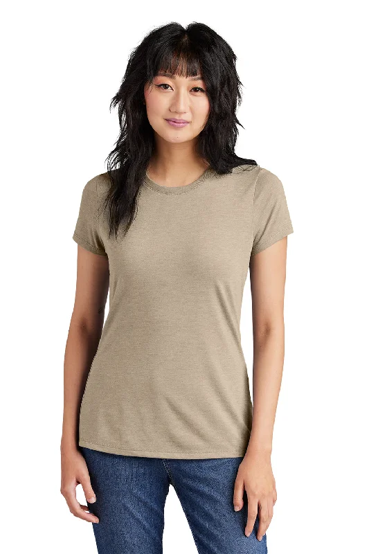 rock design t-shirts -District Womens Perfect Tri Short Sleeve Crewneck T-Shirt - Heather Desert Tan