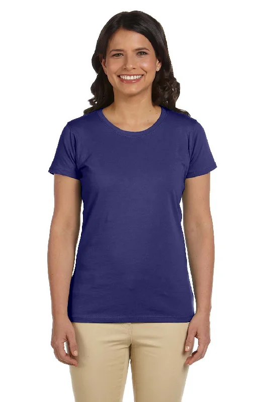 nurse humor t-shirts -Econscious Womens Heather Sueded Short Sleeve Crewneck T-Shirt - Iris Blue