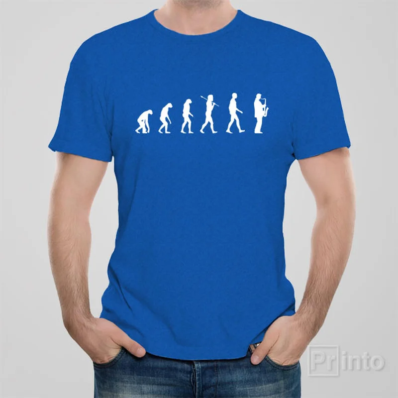 funny t-shirts with quotes -Evolution of saxophone player T-shirt