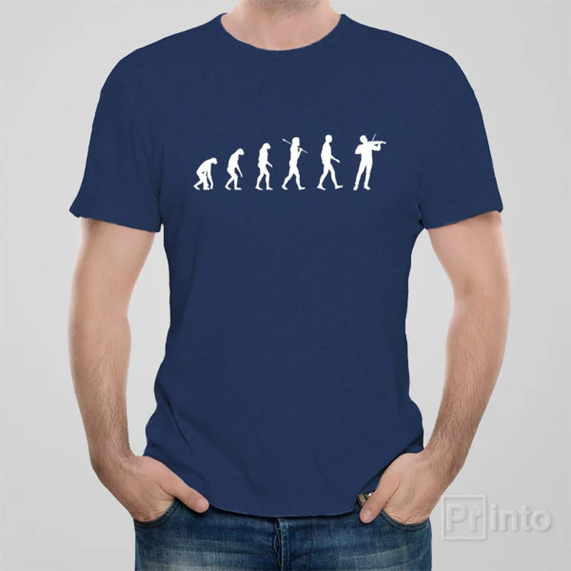 sci-fi movie t-shirts -Evolution of violinist T-shirt