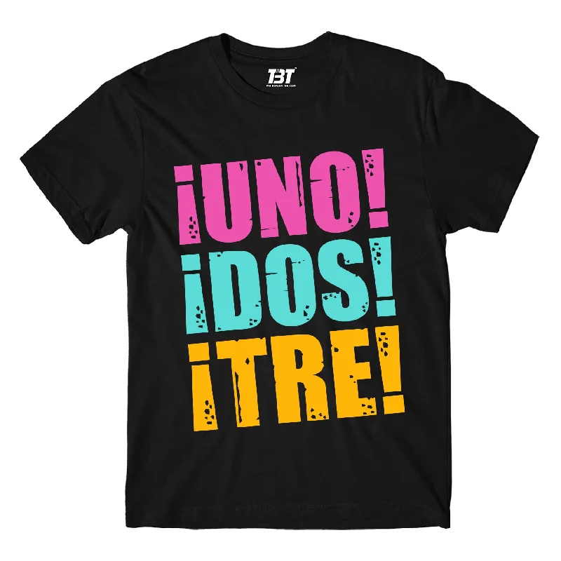 workout style t-shirts -Green Day T shirt - UNO DOS TRE