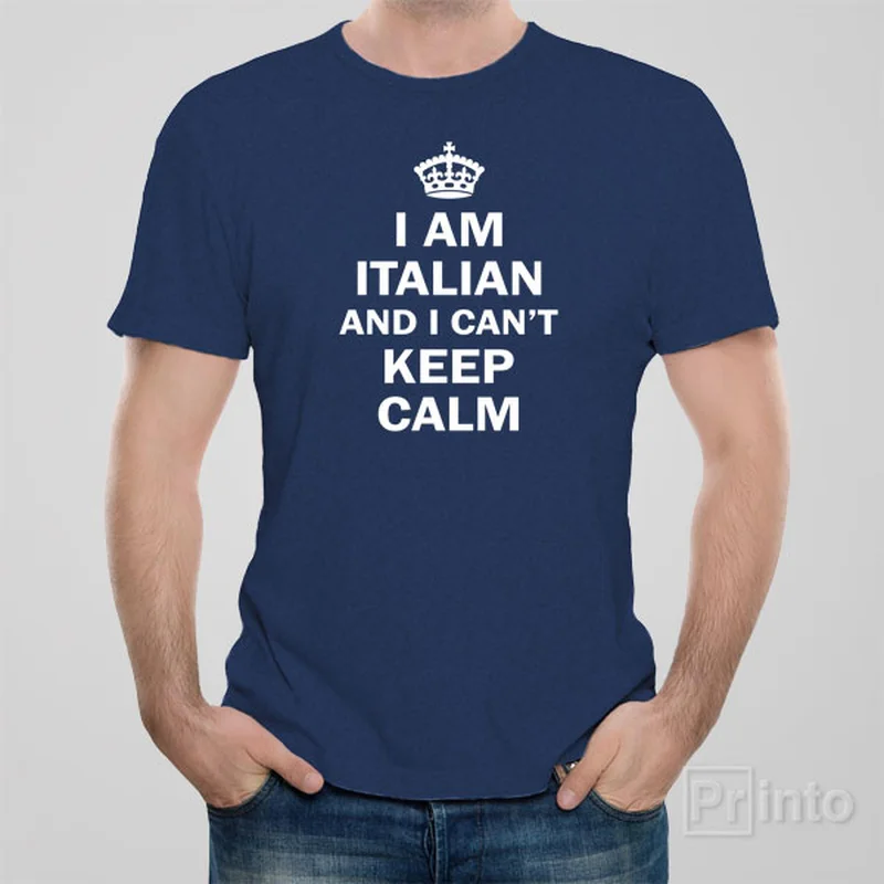 retro style t-shirts -I am Italian and I cannot keep calm - T-shirt