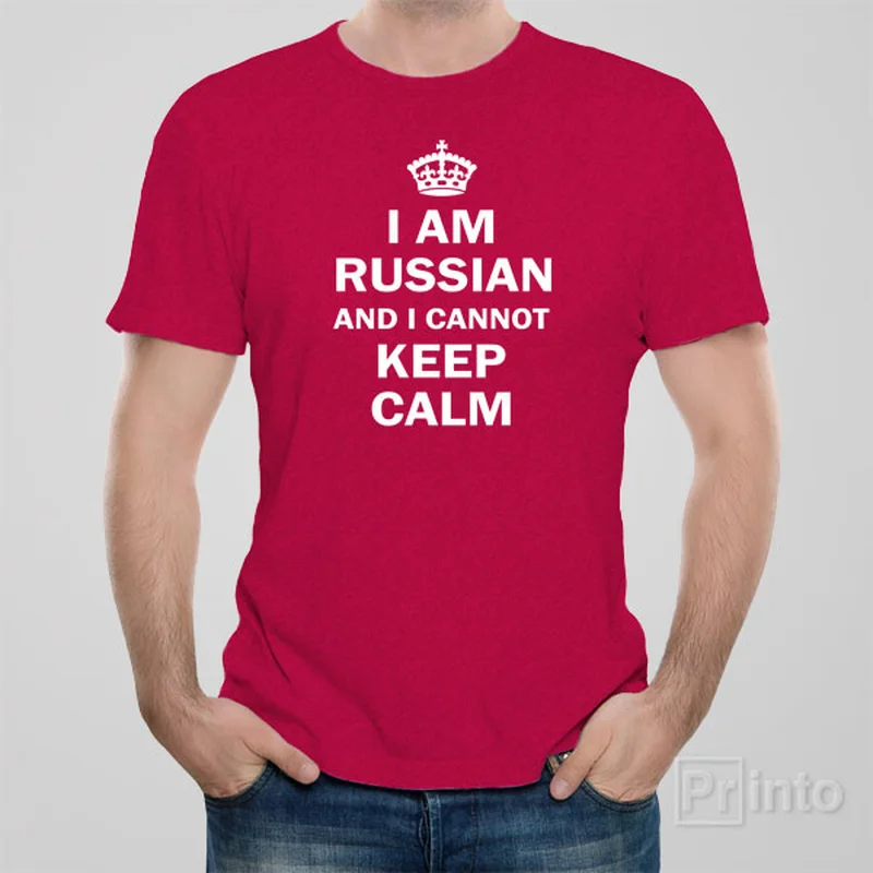 abstract style t-shirts -I am Russian and I cannot keep calm T-shirt