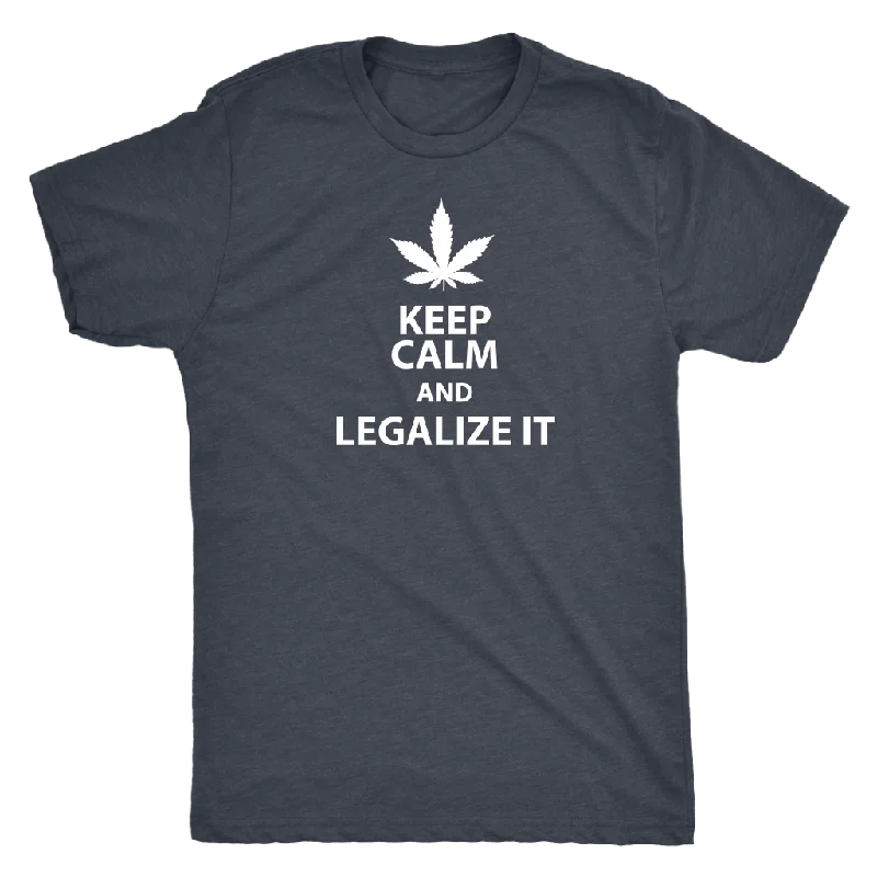 travel t-shirts with maps -Keep Calm and Legalize It Men's Triblend T-Shirt