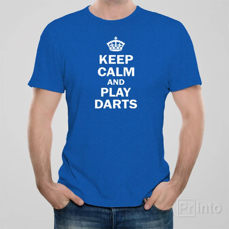 funny pet t-shirts -Keep calm and play darts - T-shirt