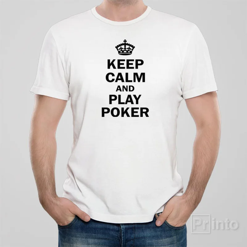 sci-fi geometric t-shirts -mountain t-shirts hiking -Keep calm and play poker - T-shirt