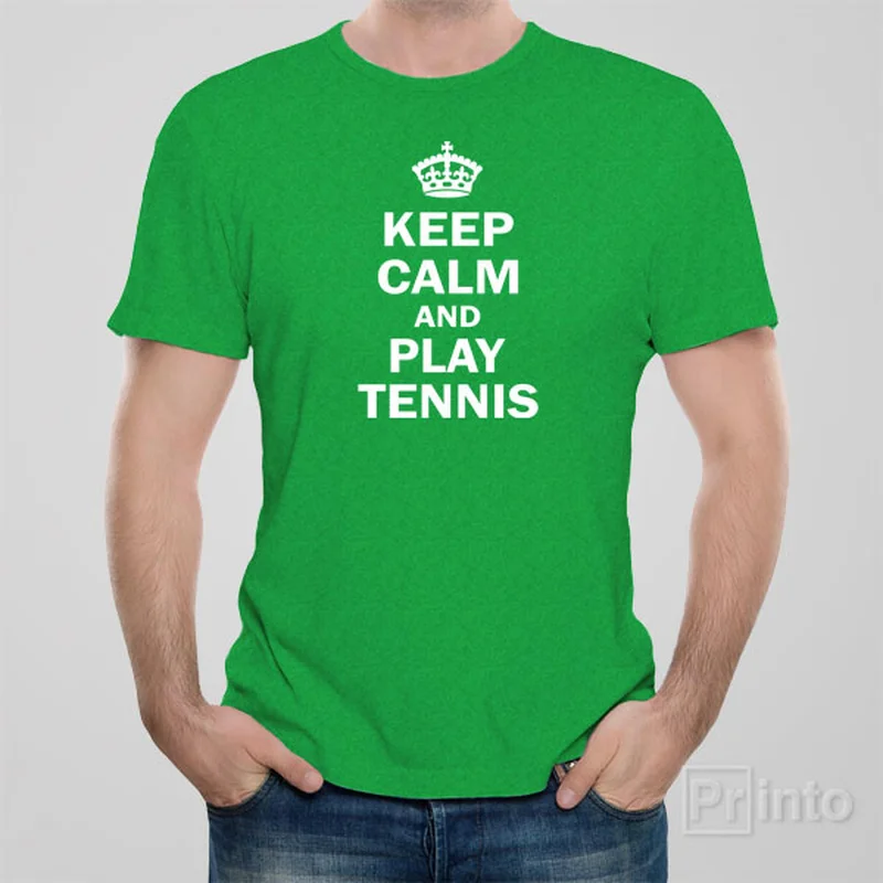 surf stripe t-shirts -Keep calm and play tennis - T-shirt