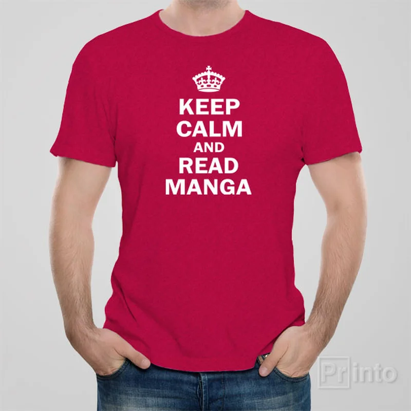 rock vibe t-shirts -Keep calm and read manga - T-shirt