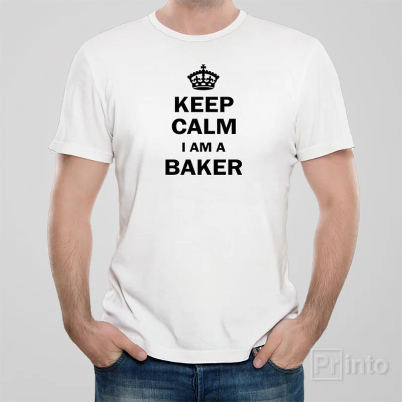 motivational t-shirts quotes -Keep calm I am a baker - T-shirt