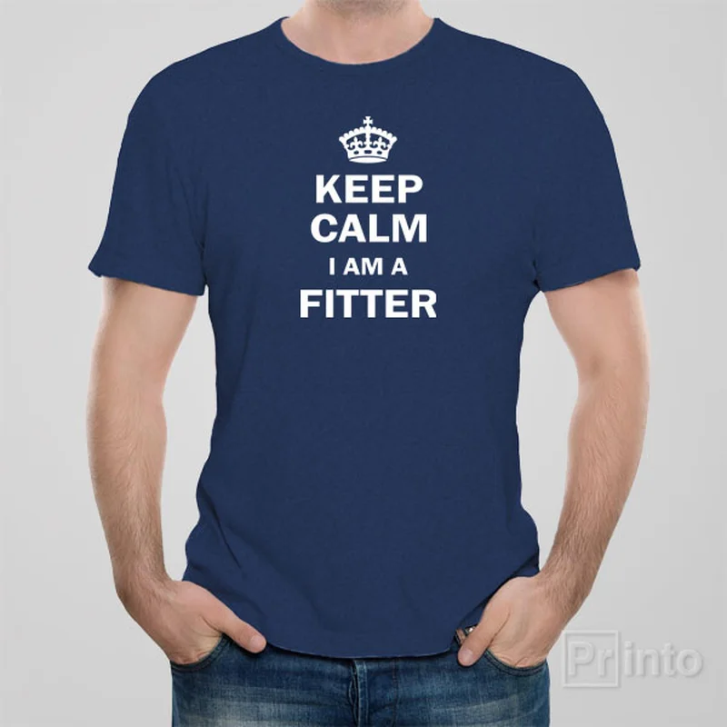 neon geometric t-shirts -Keep calm. I am a fitter. - T-shirt