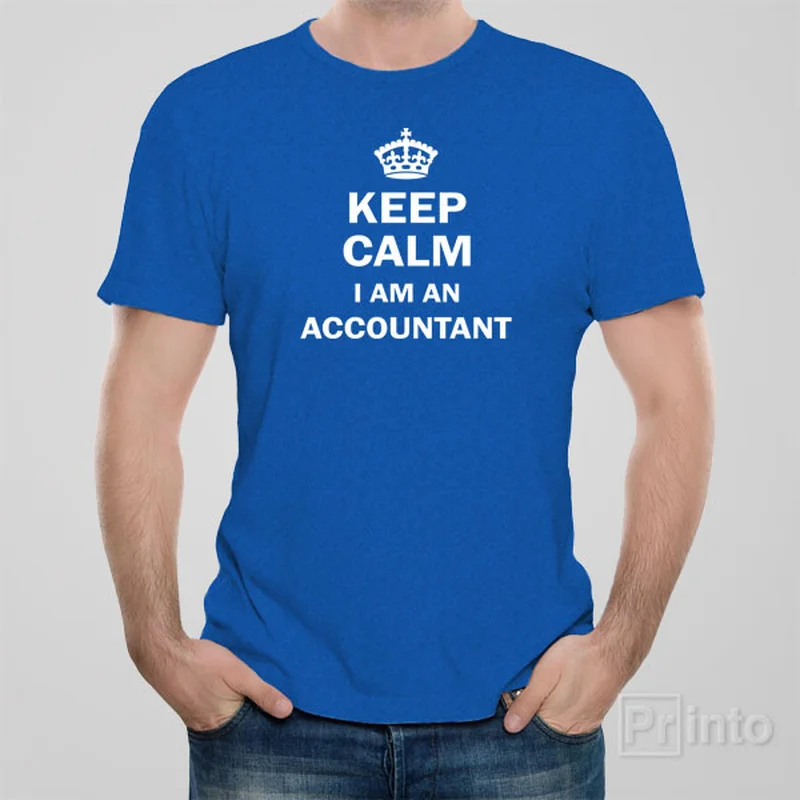 striped t-shirts for women -Keep calm. I am an accountant T-shirt