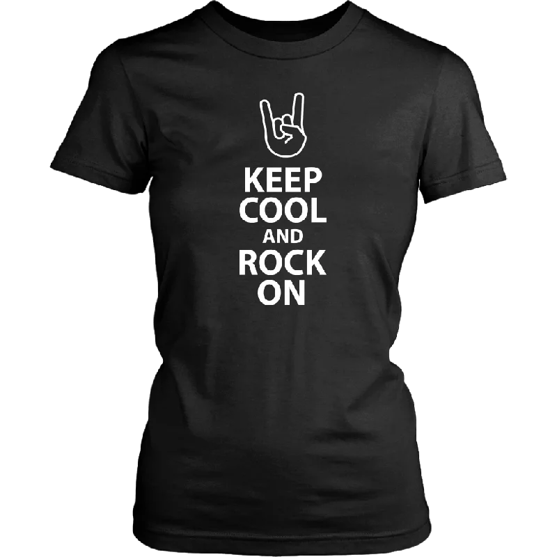 bright art t-shirts -KEEP COOL and ROCK ON Women's T-Shirt