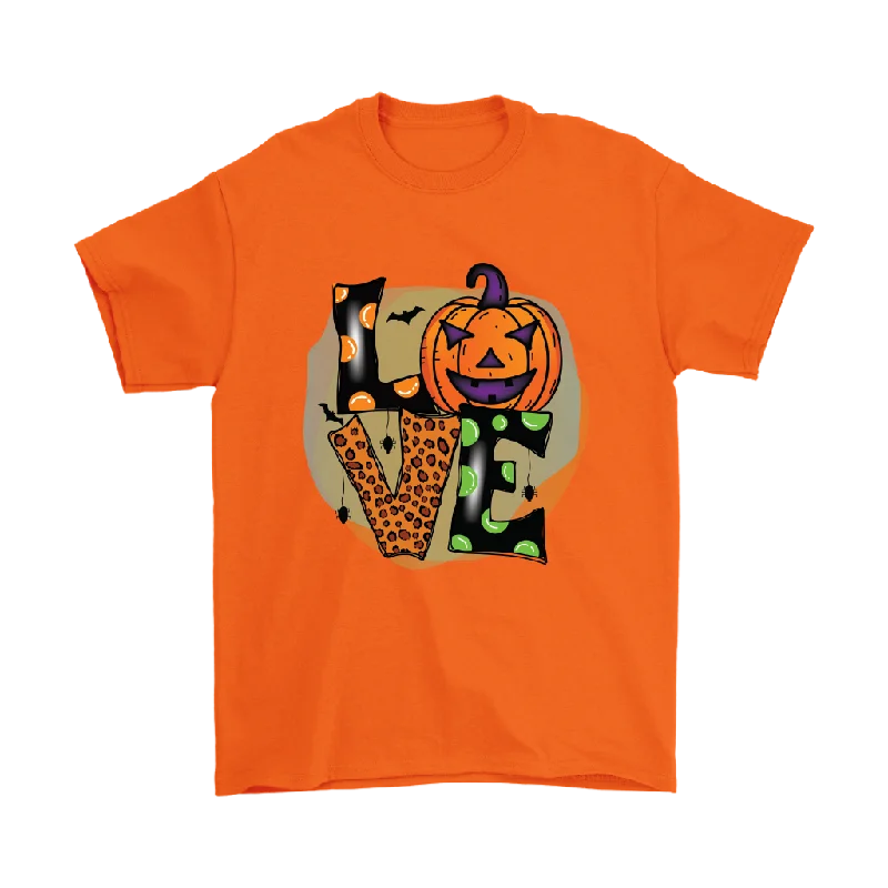 geek print t-shirts -LOVE Halloween Pumpkin/Jack 'O Lantern Unisex T-Shirt