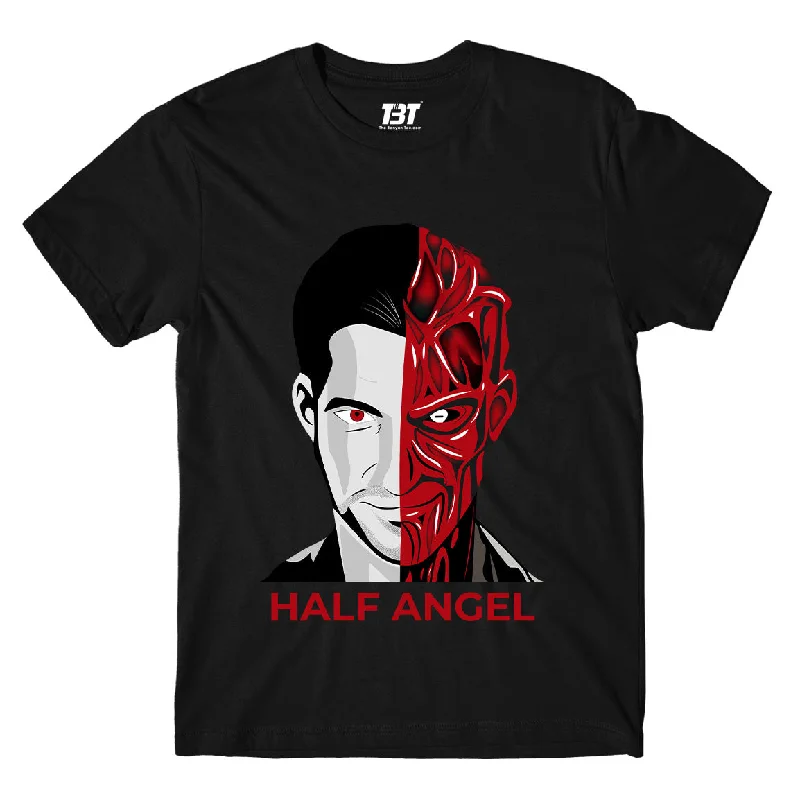 minimalist logo t-shirts -Lucifer T shirt - Half Angel