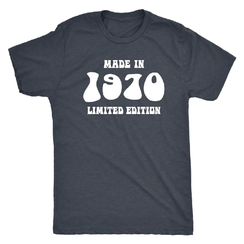 holiday slogan t-shirts -MADE in 1970 Men's Triblend T-Shirt