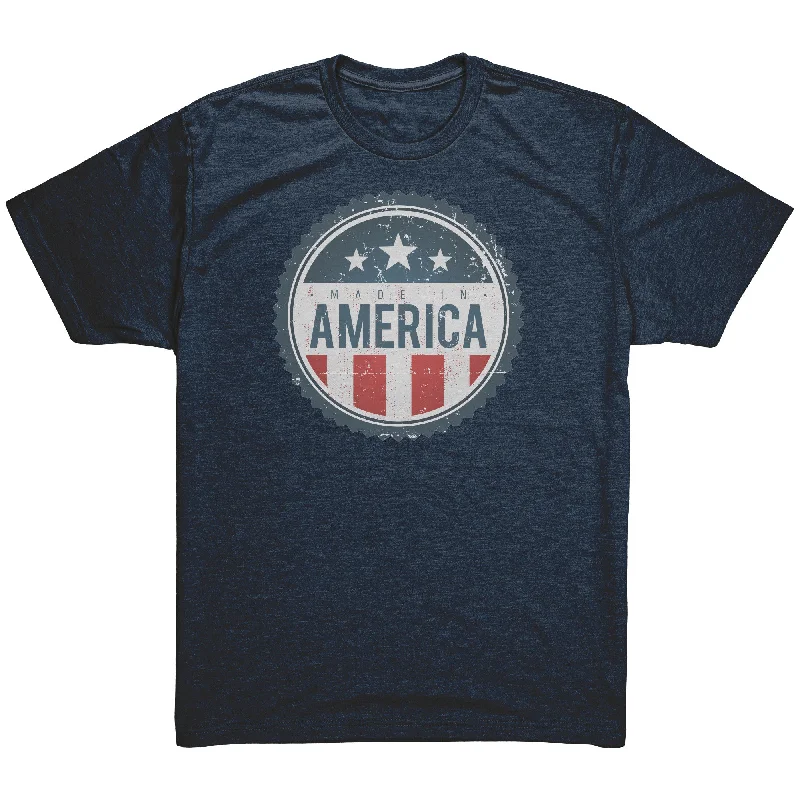 rock slogan t-shirts-graphic t-shirts for men -MADE in AMERICA Triblend Short Sleeve T-Shirt