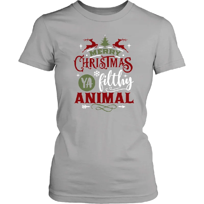 soft t-shirts for sensitive skin -MERRY CHRISTMAS, Ya Filthy Animal Women's T-Shirt