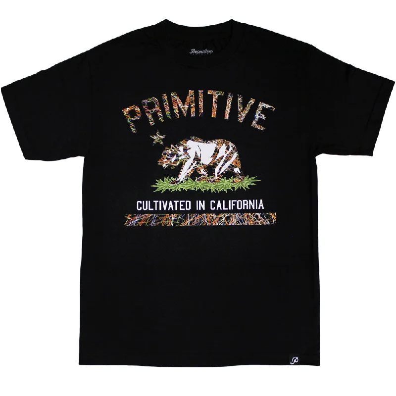 pastel art t-shirts -Primitive Apparel Cultivated Blaze T-Shirt Black