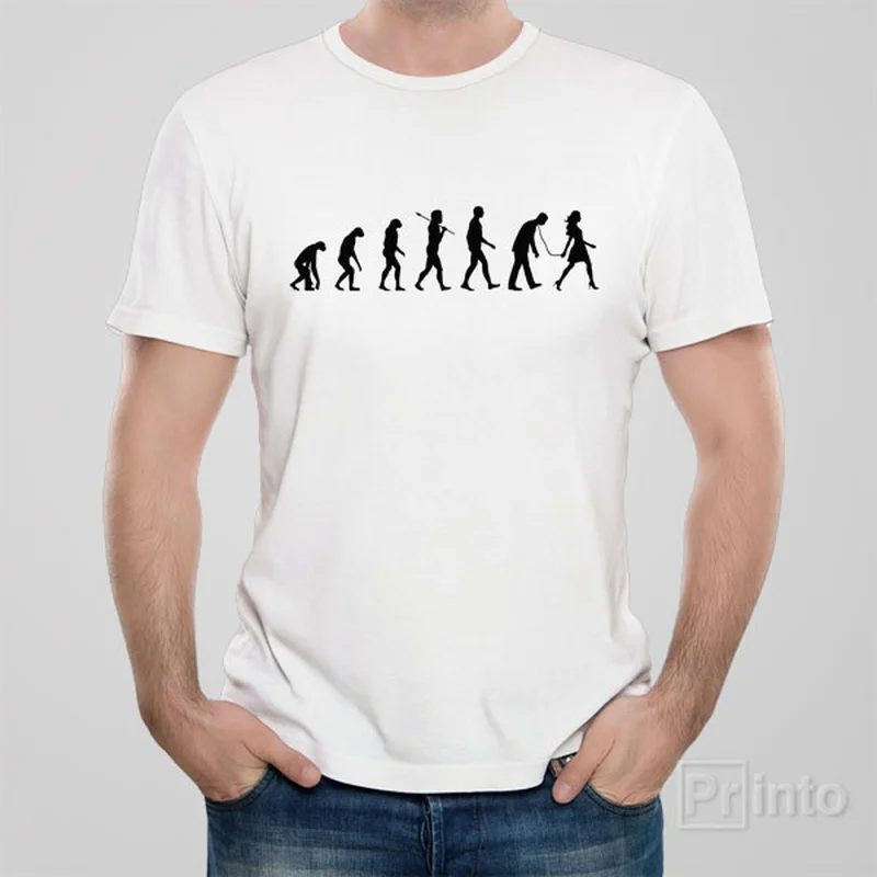 custom logo t-shirts -Real Evolution of men T-shirt