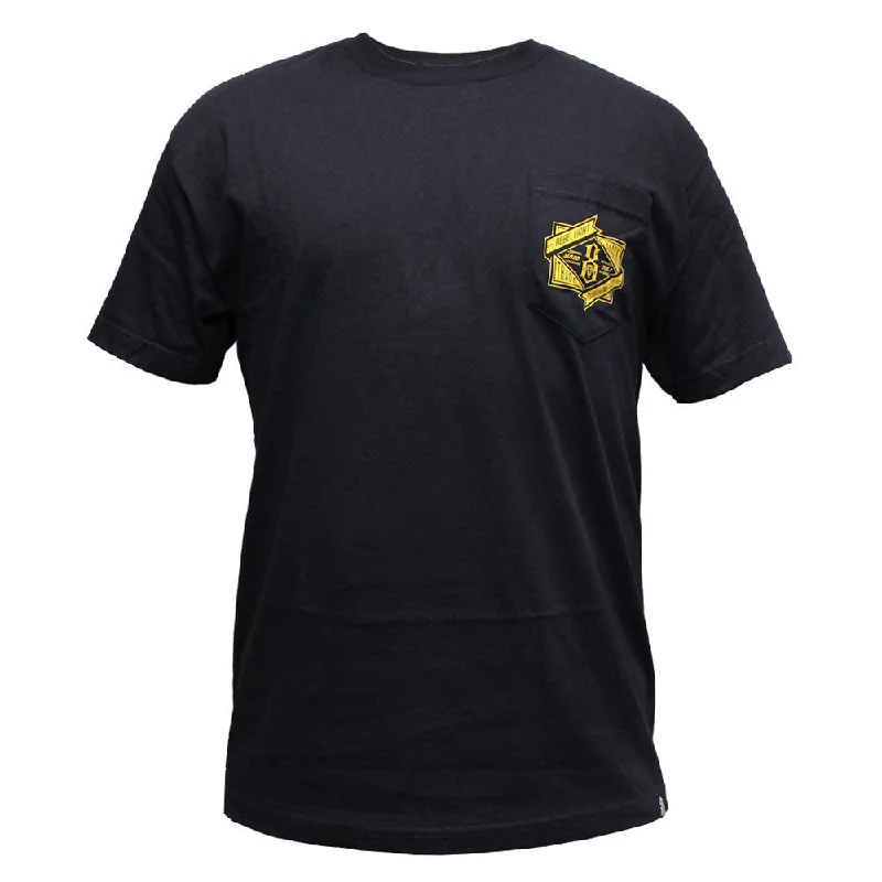 animal print t-shirts -Rebel8 Branded Pocket T-shirt Navy