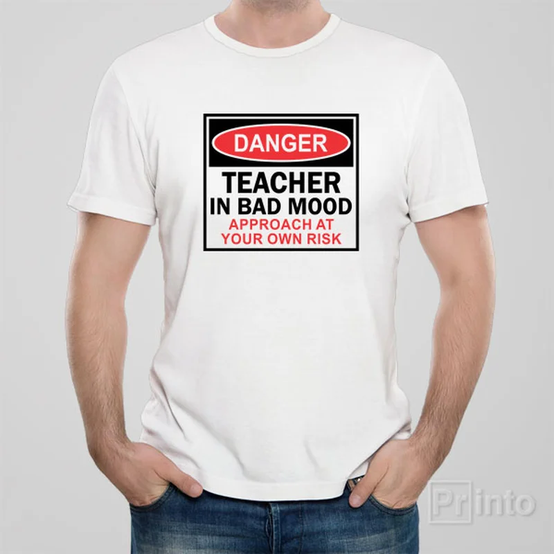 rainbow style t-shirts -Teacher in bad mood