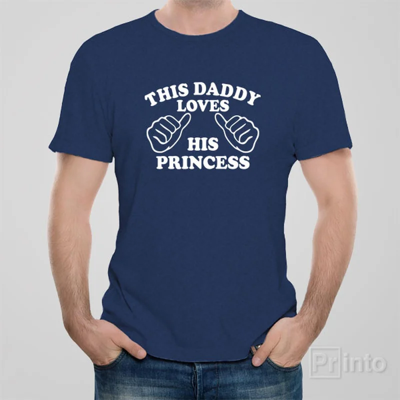 tie-dye style t-shirts -This daddy loves his princess - T-shirt