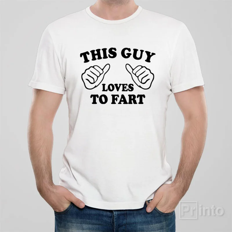 cartoon trend t-shirts -This guy loves to fart - T-shirt