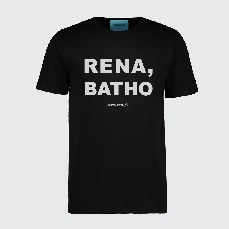 geek style t-shirts -TSHEPO, RENA, BATHO T-SHIRT, BLACK